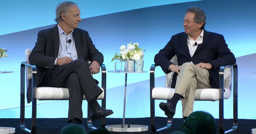 TOM PRITZKER AND RAY DALIO AT 2022 BDT FORUM